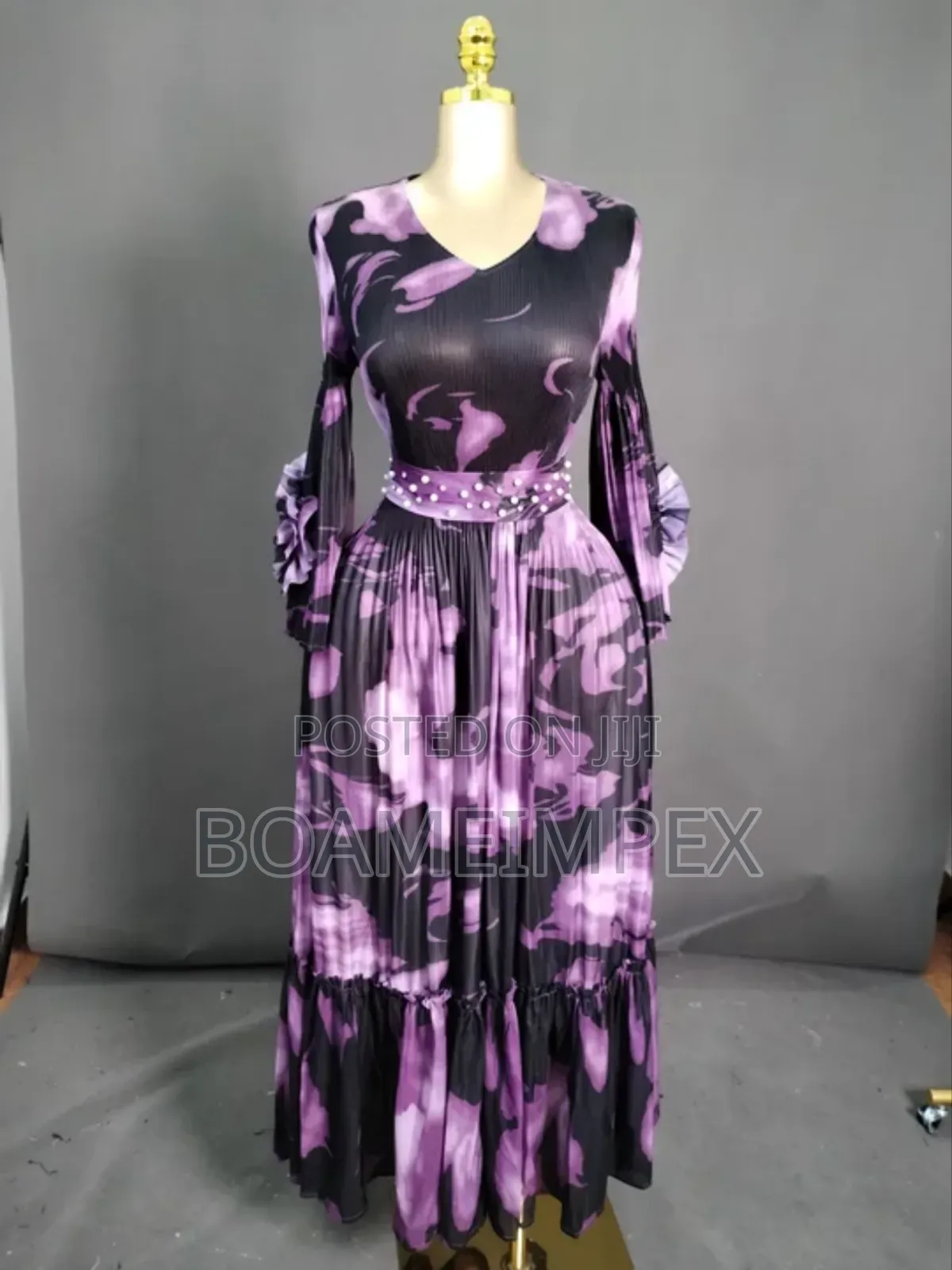 Miyaki High Fashion One Size Fits All Pleated Dress