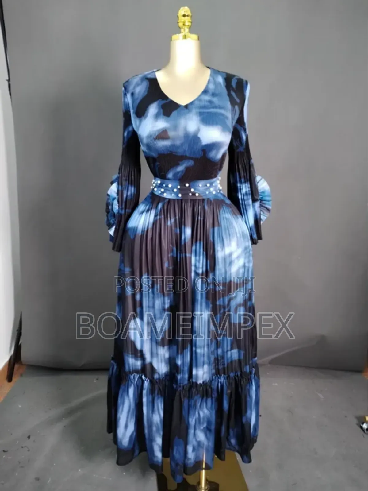 Miyaki High Fashion One Size Fits All Pleated Dress