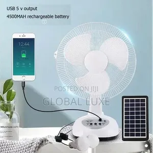 Rechargeable Solar Fan – Portable Fan With Solar Charging