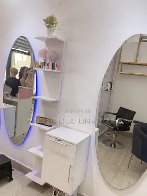 2 Salon Mirror With 2Side Drawers N Shelves Full Set
