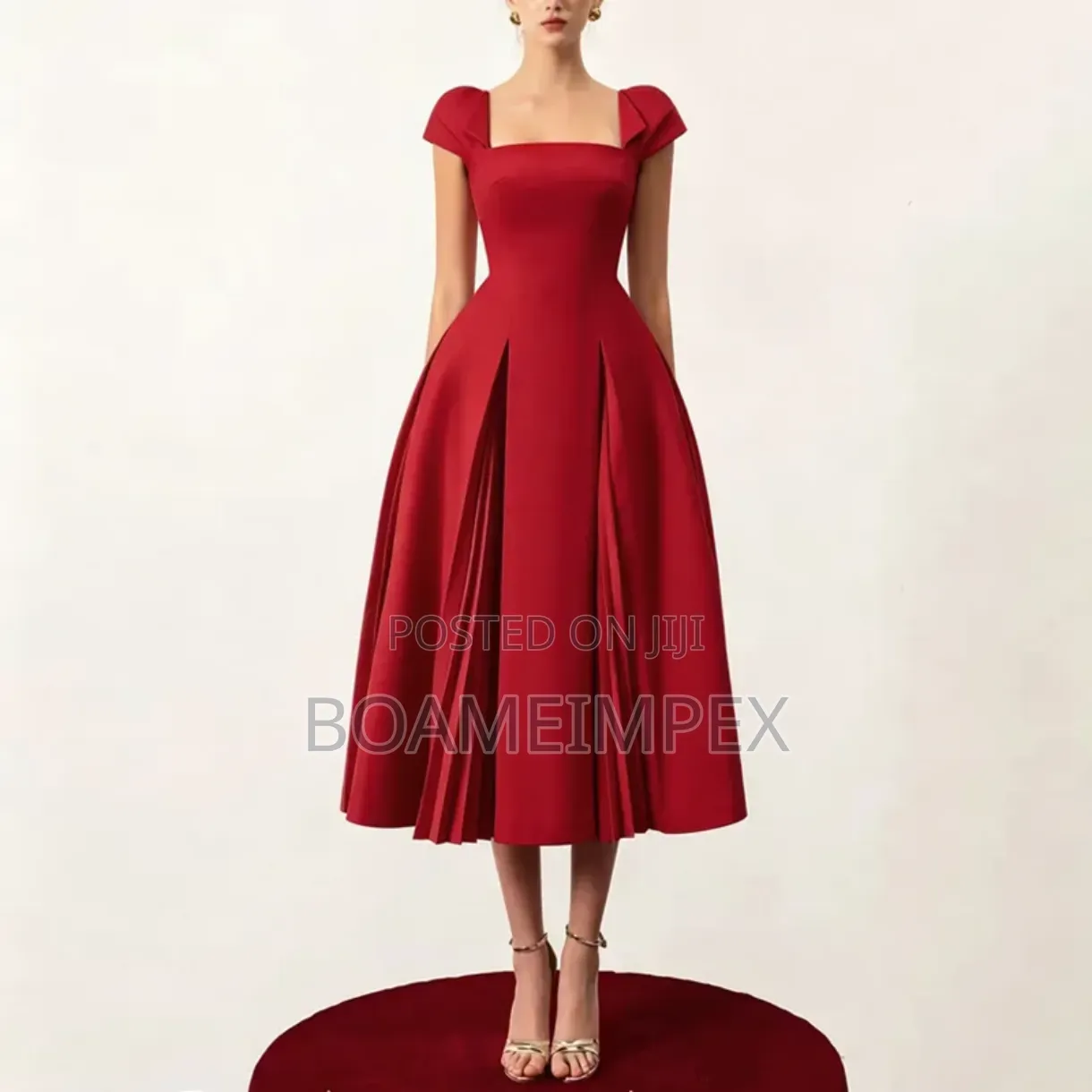 Women's Puff Sleeve Pleated Waist & Zara Elegant Empire Court Dress