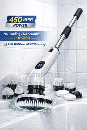 Electric Spin Scrubber – Cordless Bathroom & Home Cleaning Brush