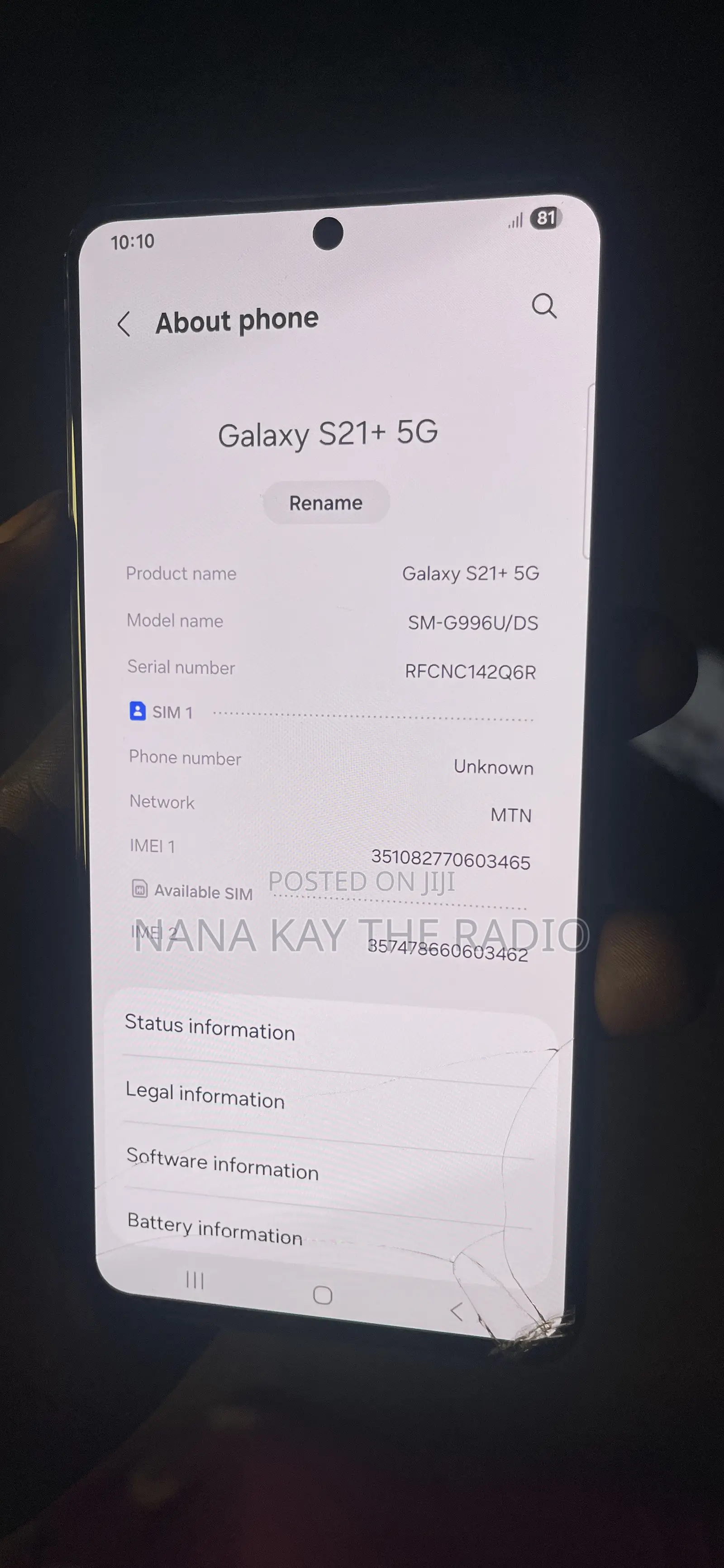Samsung Galaxy S21+ 5G 128 GB Black