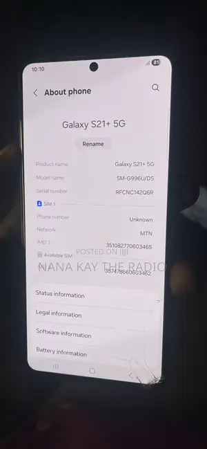 Samsung Galaxy S21+ 5G 128 GB Black