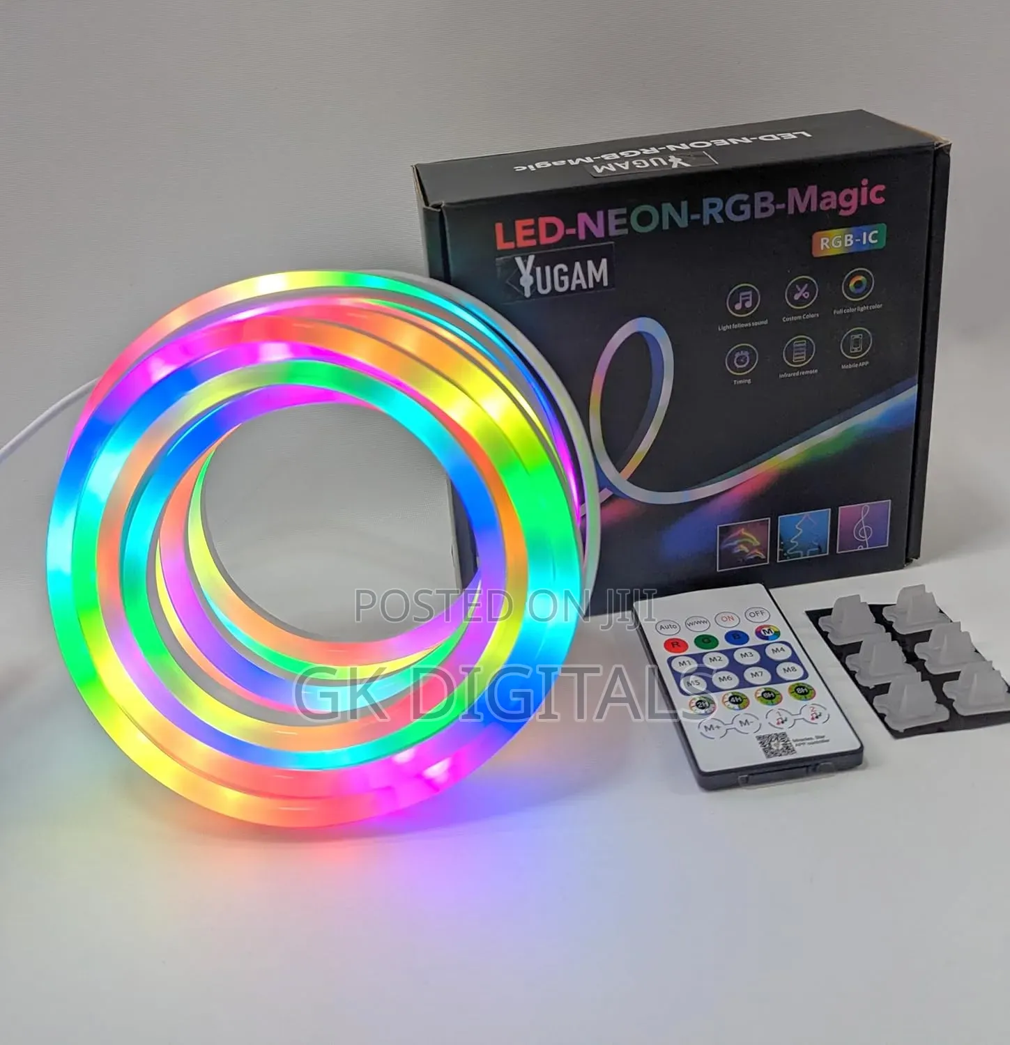 Smart RGB LED Strip Light – App Control, Music Sync, Bluetooth & Remot