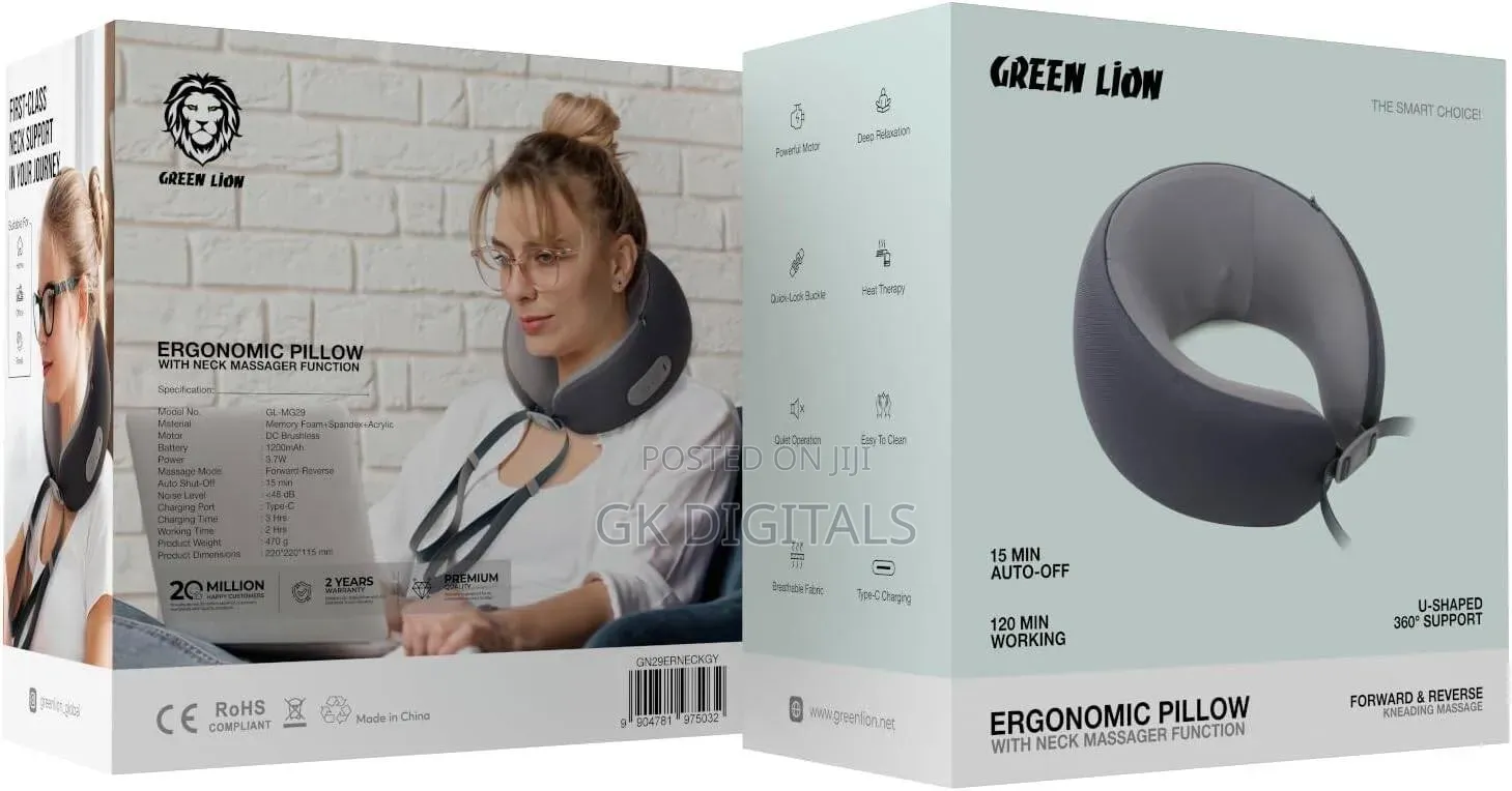 Electric Neck Massage Pillow – Auto Reverse for Pain Relief