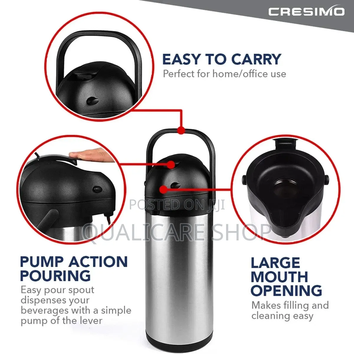 Flask - Cresimon 3.0L Stainless Steel Vacuum Airpot