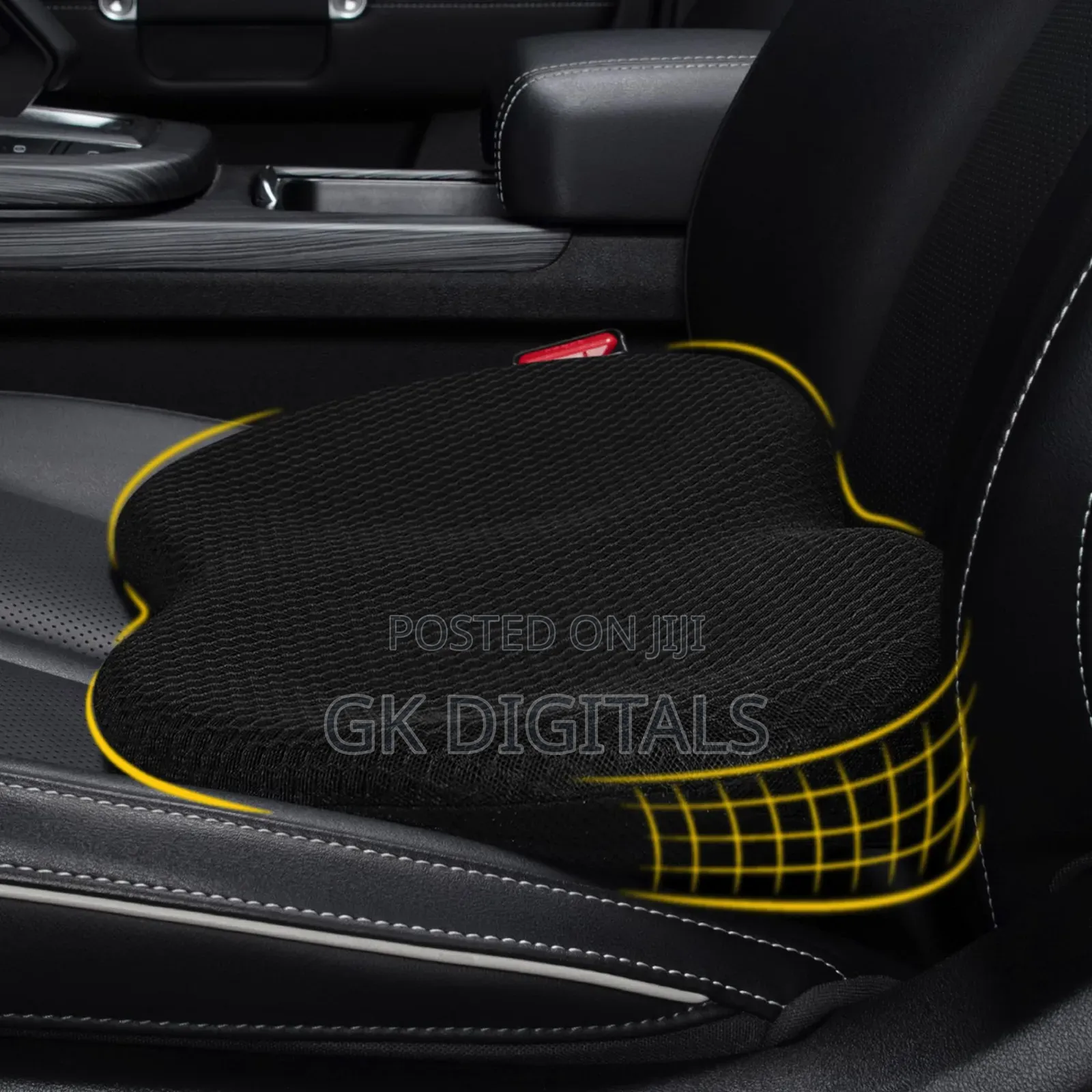 Car & Office Seat Cushion -  Velvet Cover, Breathable Pain Relief Pad