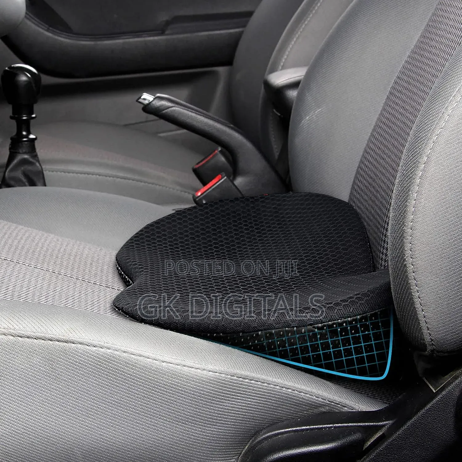 Car & Office Seat Cushion -  Velvet Cover, Breathable Pain Relief Pad