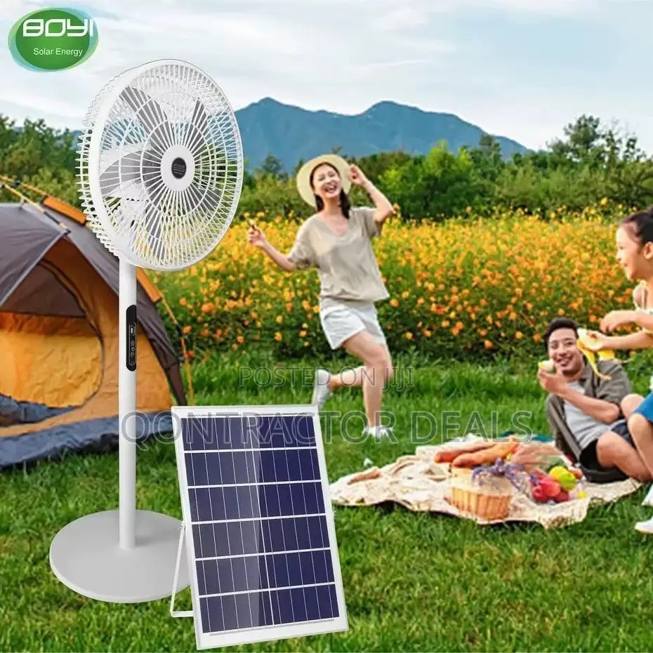 Solar Rechargeable Standing Fan