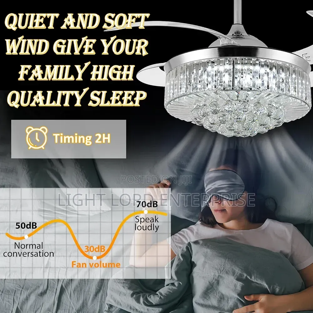 Sweet Air Flow Chandelier Fan Light With Remote Controls