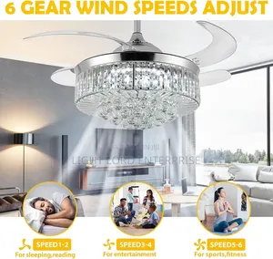 Sweet Air Flow Chandelier Fan Light With Remote Controls