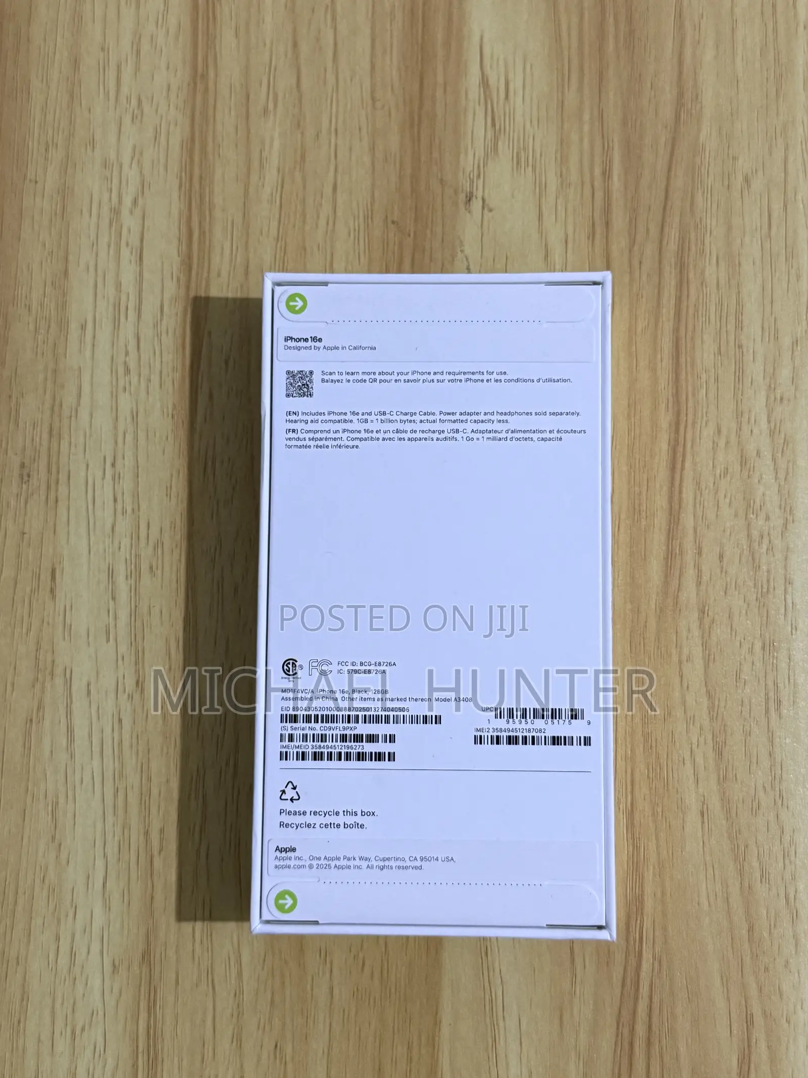 New Apple iPhone 16e 128 GB Black