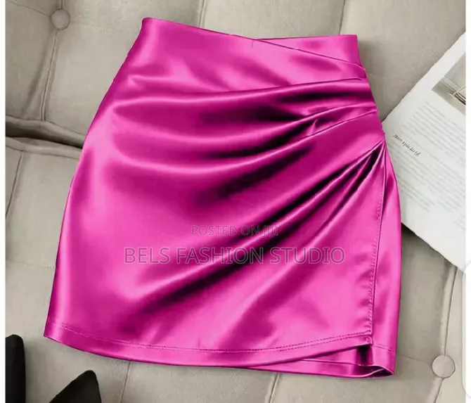 Women's Satin Side-Tie Wrap Mini Skirt -Multicolours