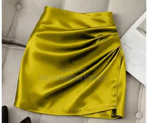 Women's Satin Side-Tie Wrap Mini Skirt -Multicolours