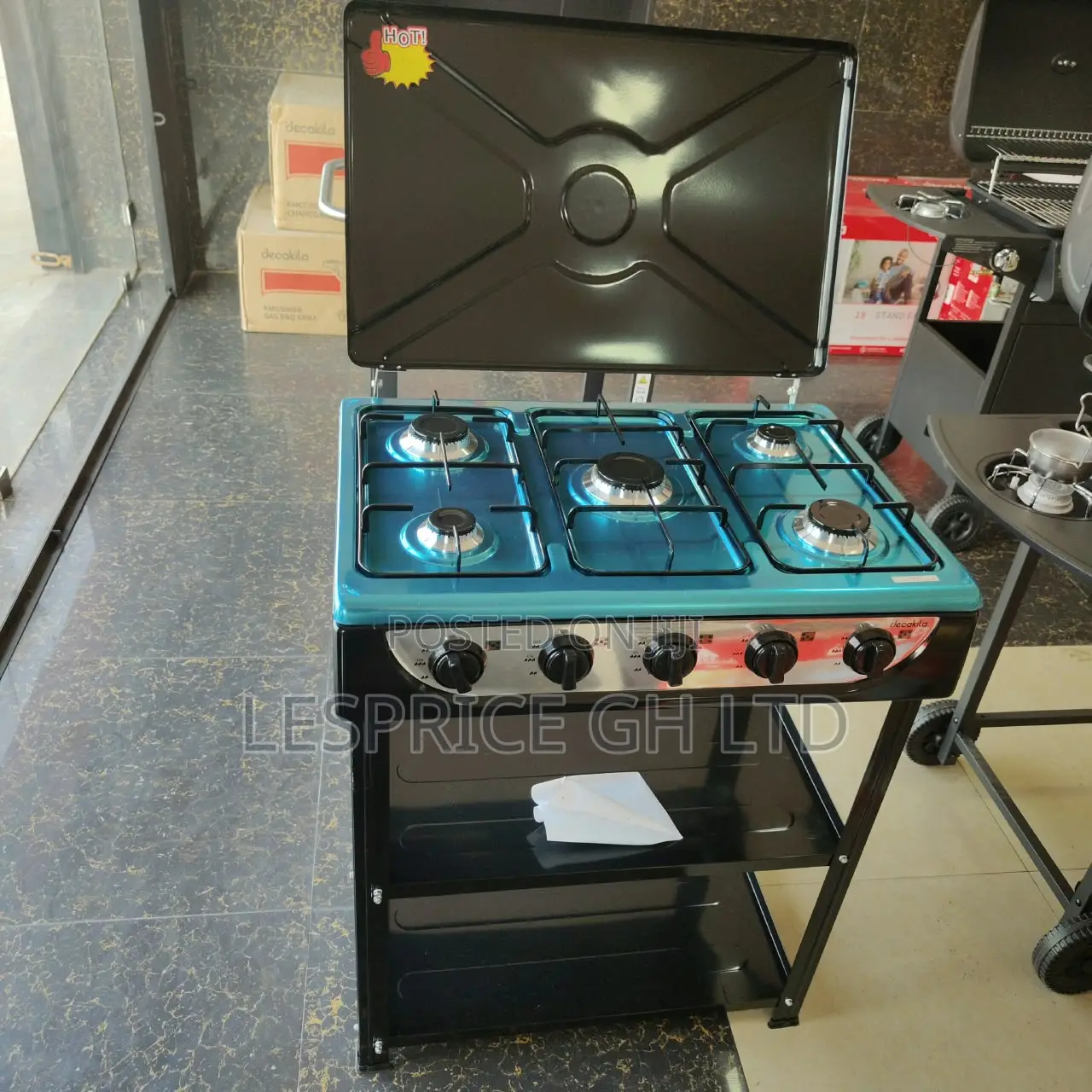 Top Rated 5 Burner Gas Stove With Shelves From Decakila