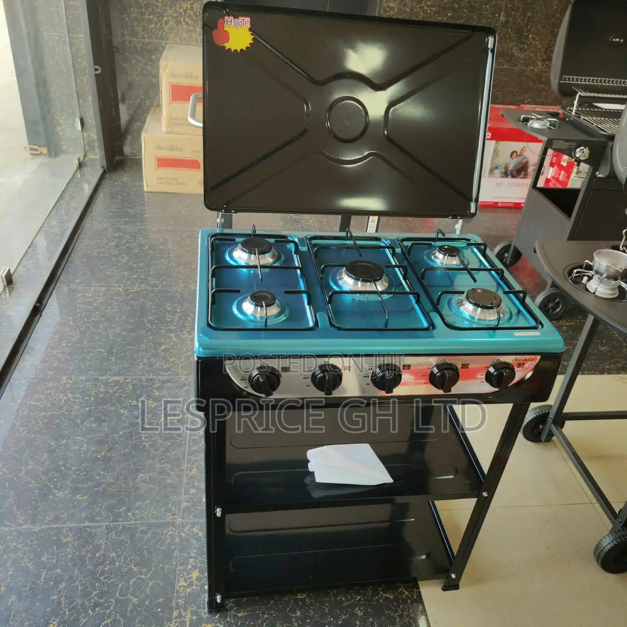 Top Rated 5 Burner Gas Stove With Shelves From Decakila