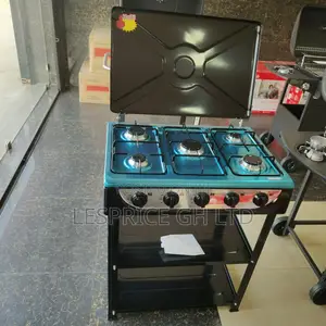 Super Efficient 5 Burner Gas Stove With Shelf From Decakila