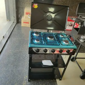 Super Efficient 5 Burner Gas Stove With Shelf From Decakila