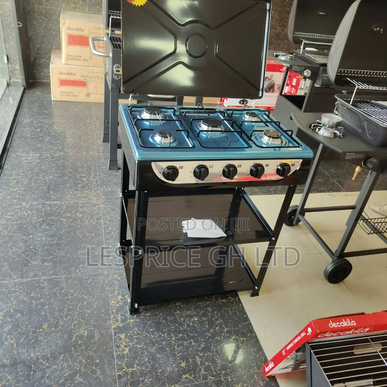 Magnificently Unique 5 Burner Gas Stove With Shelf From Decakila