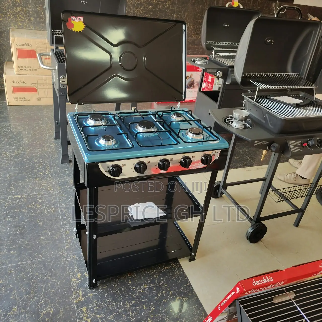 Great Performance Yet Very Affordable 5 Burner Gas Stove With Shelf