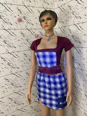 Flatted Crop Top and a Matching Mini Skirt
