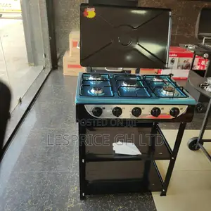 Super Nice and Portable 5 Burner Gas Stove With Shelf From Decakila