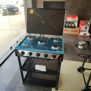 Promon Promotion on Our Best 5 Burner Decakila Gas Stove With Shelf