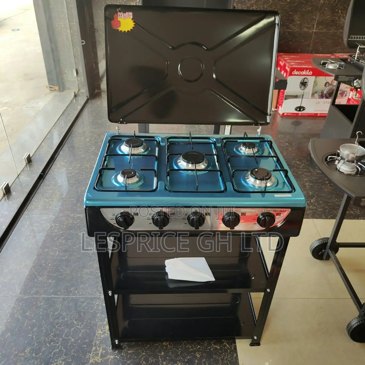 Massive Clearance Sale on Our Allnew 5 Burner Gas Stove With Shelf