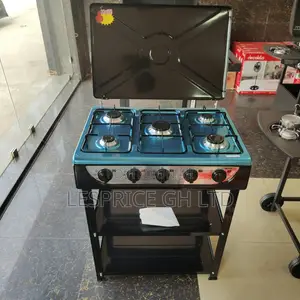 Deal of the Moment on Our Durable 5 Burner Gas Stove With Shelf