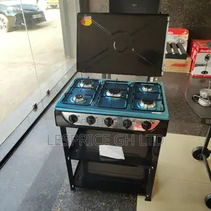Save Money and Time With Our Solid 5 Burner Gas Stove With Shelf