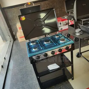 Price Slash on Our Ultra Modern 5 Burner Gas Stove With Shelf