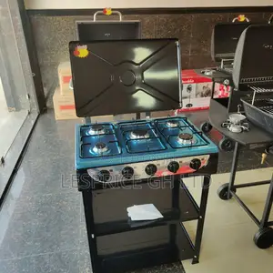 Price Slash on Our Ultra Modern 5 Burner Gas Stove With Shelf