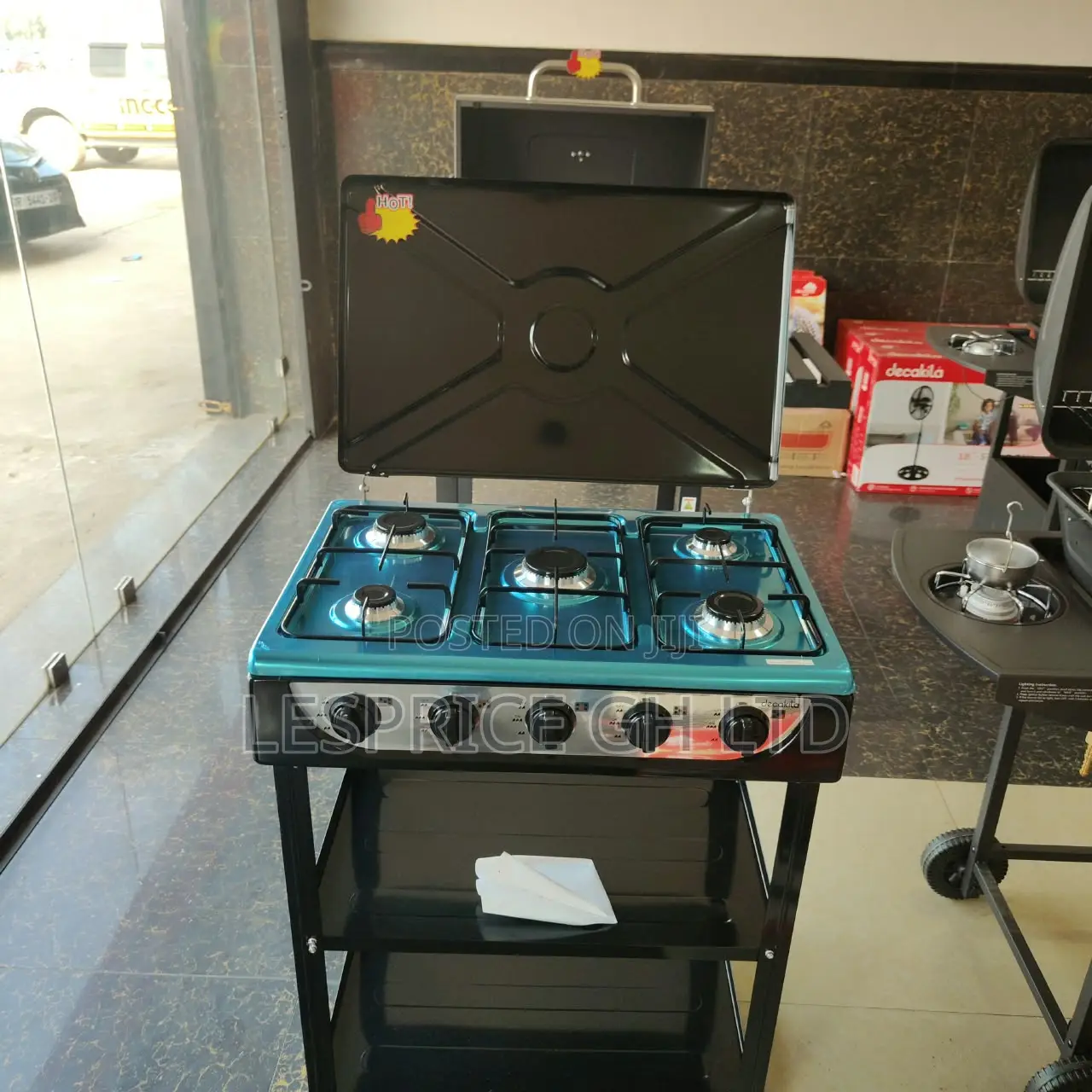Founders Day Promo on Our Fantastic 5 Burner Gas Stove With Shelf