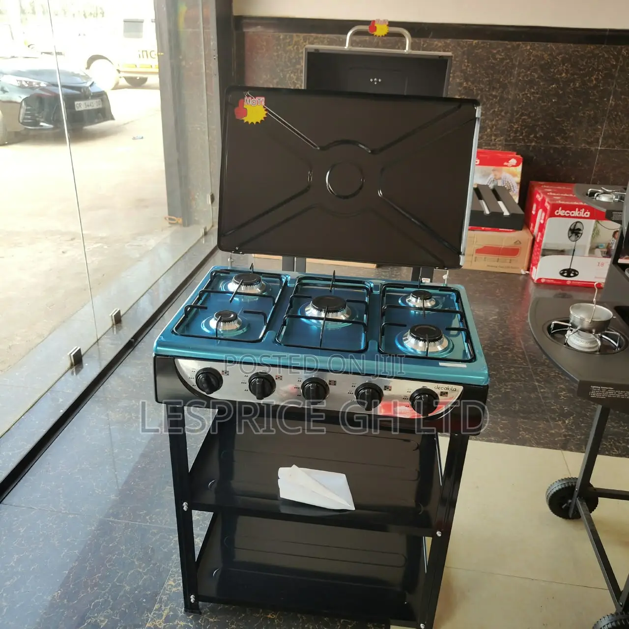 Founders Day Promo on Our Fantastic 5 Burner Gas Stove With Shelf