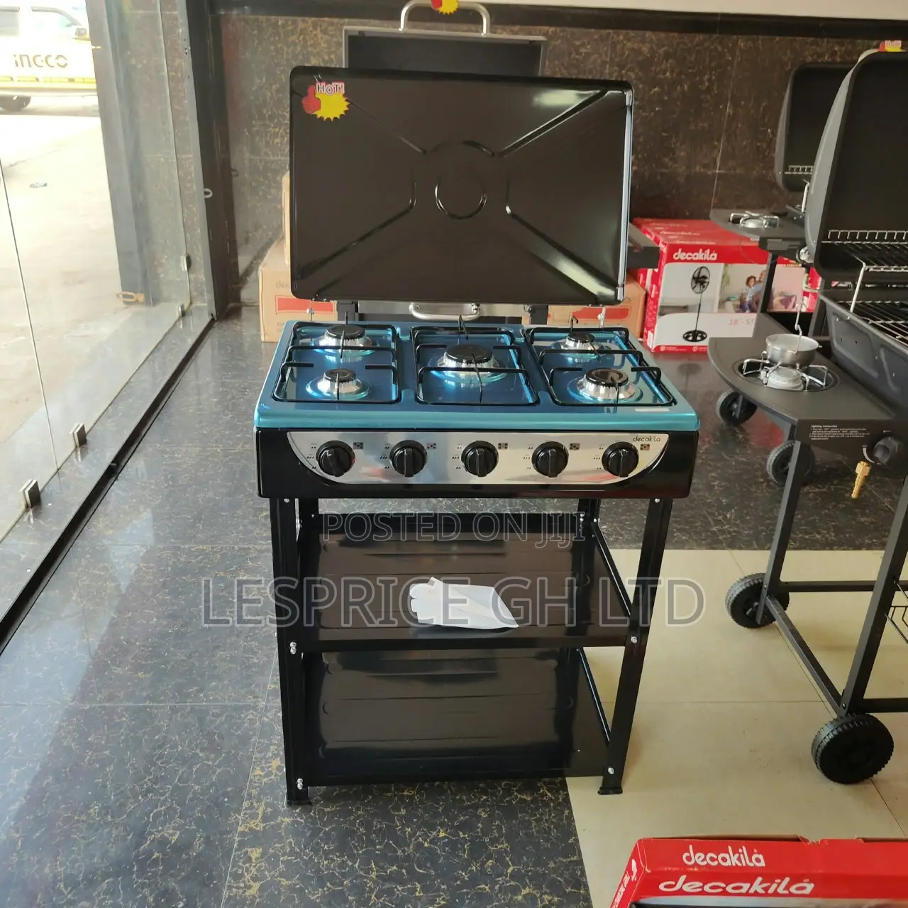 Monster Performance 5 Burner Gas Stove With Shelf From Decakila