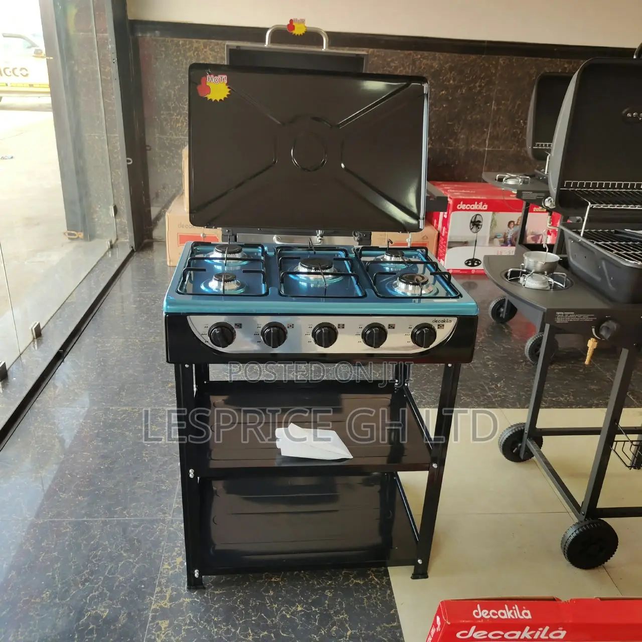 Experience Excellent Performance 5 Burner Gas Shelf Stove @ Cool Price