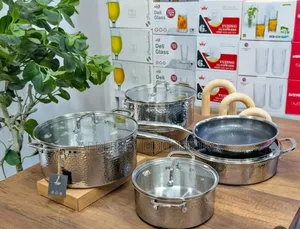 Uakeen Germany 9-Piece Triply Stainless Steel Cookware Set
