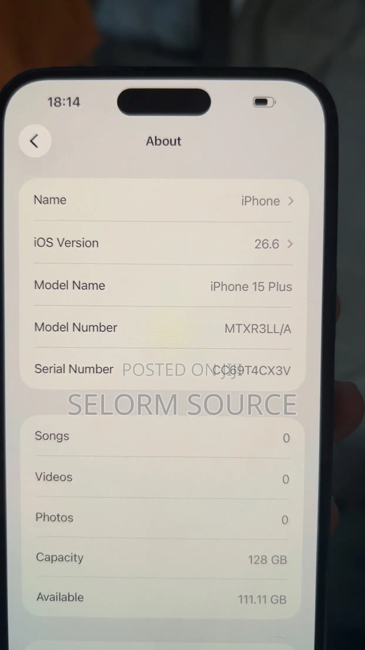 Apple iPhone 15 Plus 128 GB Black