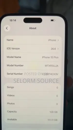 Apple iPhone 15 Plus 128 GB Black