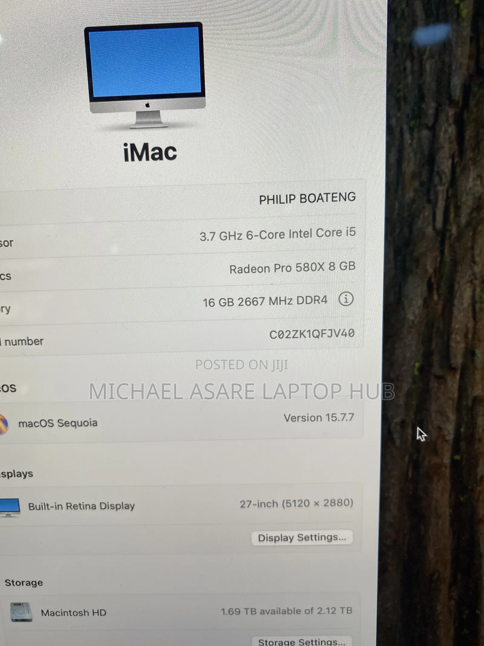 Desktop Computer Apple iMac 16GB Intel Core i5 SSD 2T