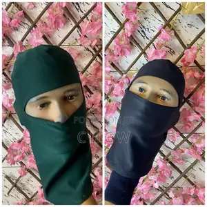 2 Pieces of Stretchy Balaclava Ski Mask (Green and Black)