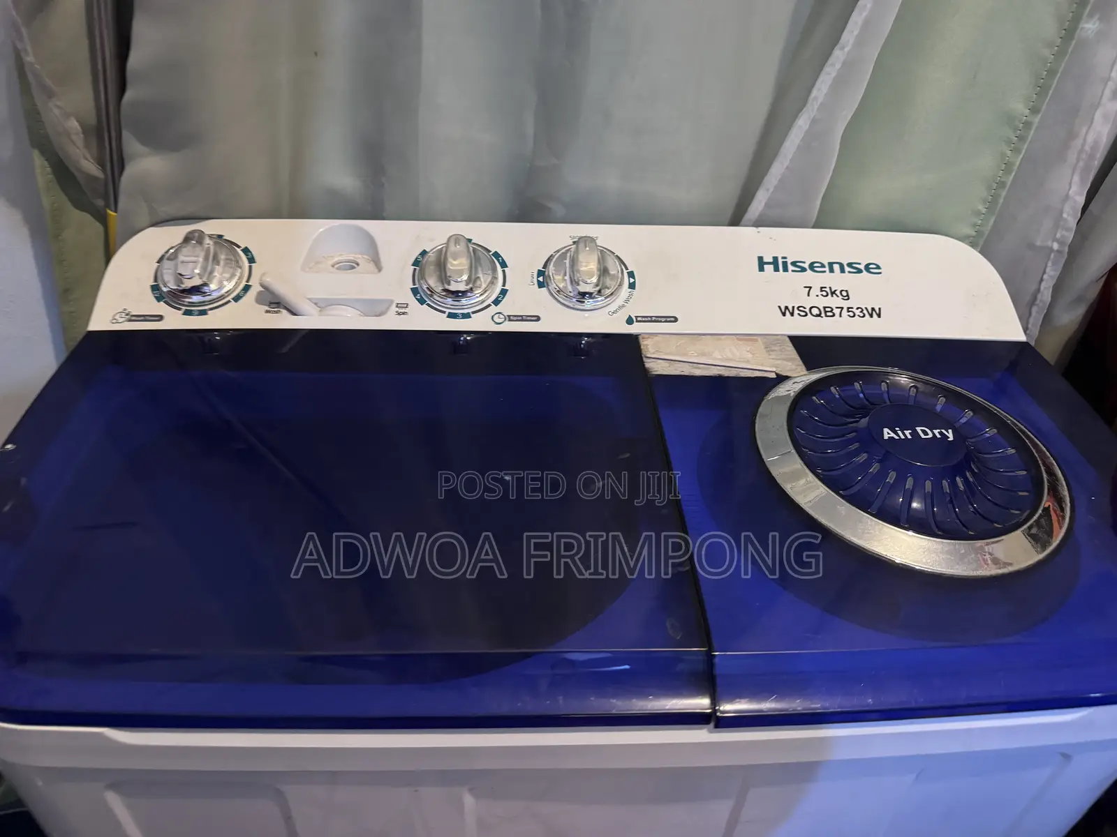 Slightly Used Hisense 7.5kg Twin Tub Washing Machine.
