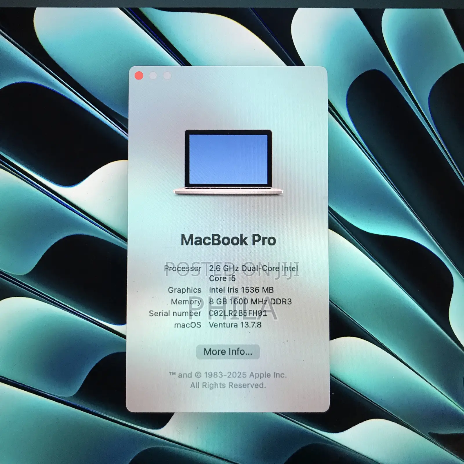 Laptop Apple MacBook Pro 2013 8GB Intel Core i5 SSD 128GB