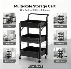 Foldable Storage Cart With Wheels