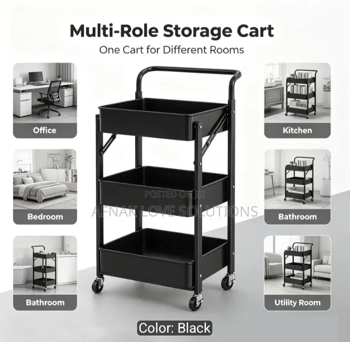 Foldable Storage Cart With Wheels
