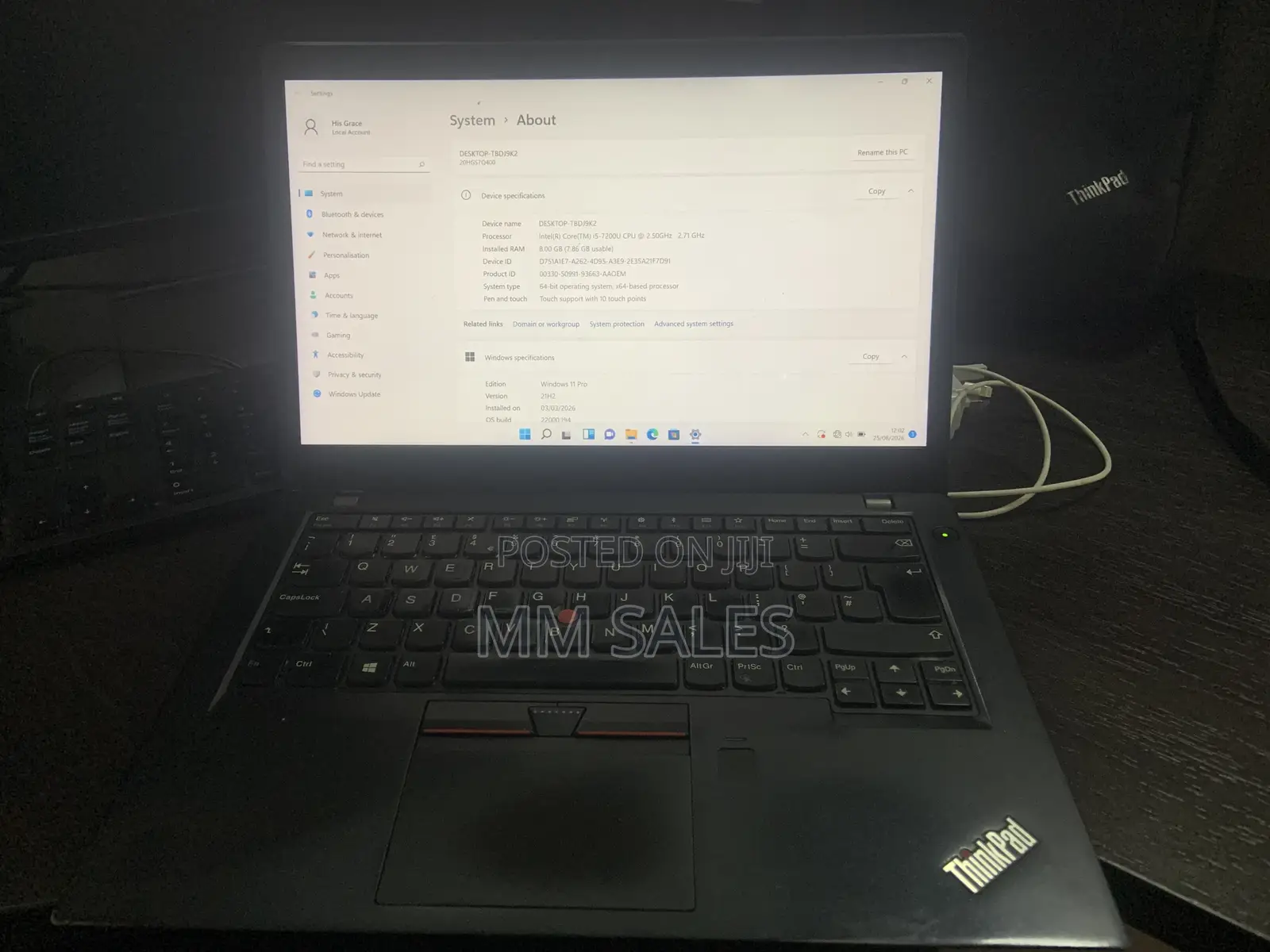 Laptop Lenovo ThinkPad T470 8GB Intel Core i5 SSD 256GB
