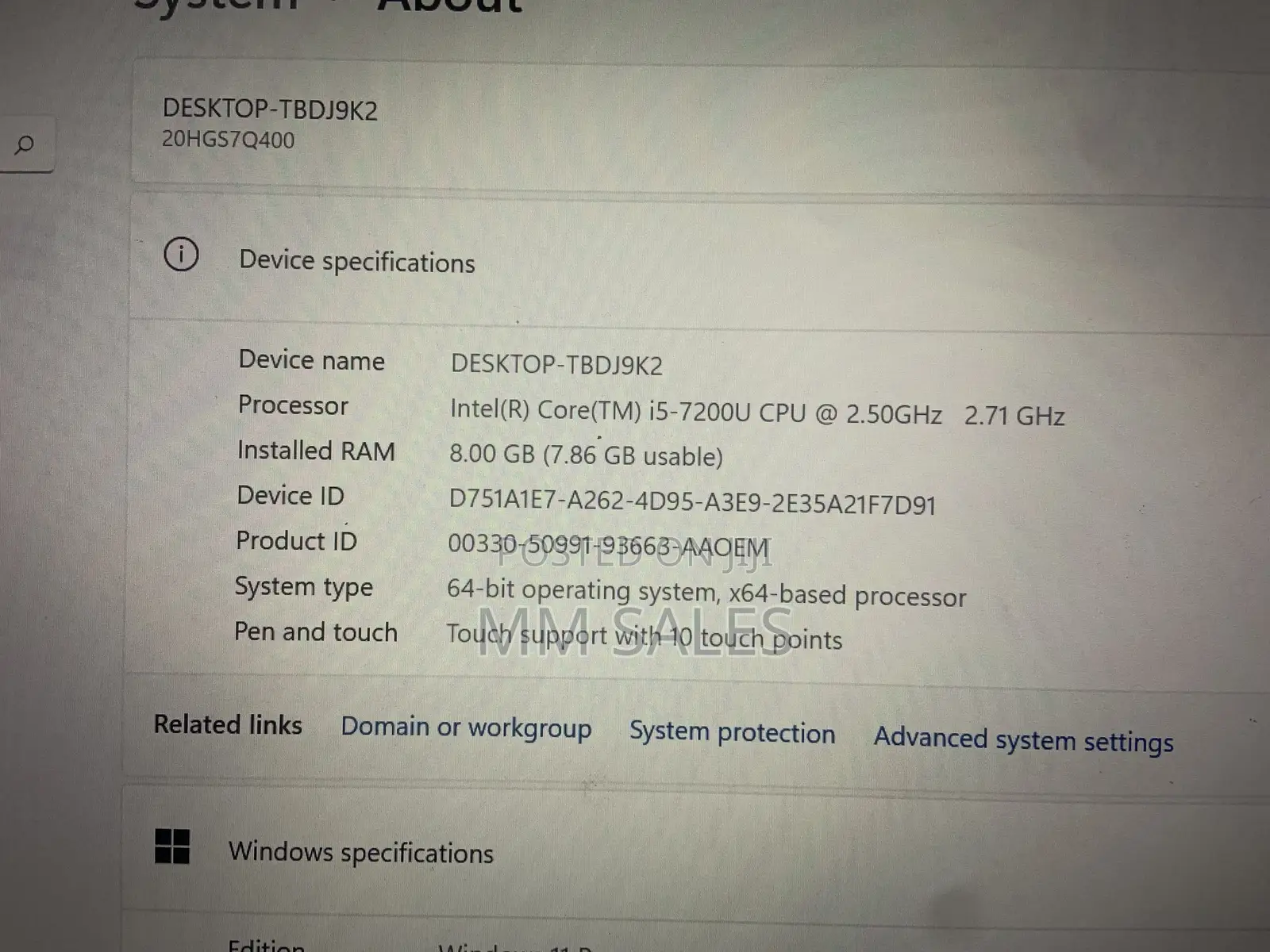 Laptop Lenovo ThinkPad T470 8GB Intel Core i5 SSD 256GB
