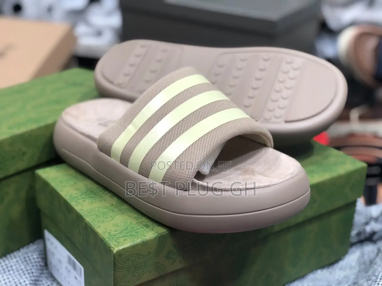Adidas and Burbery Slippers