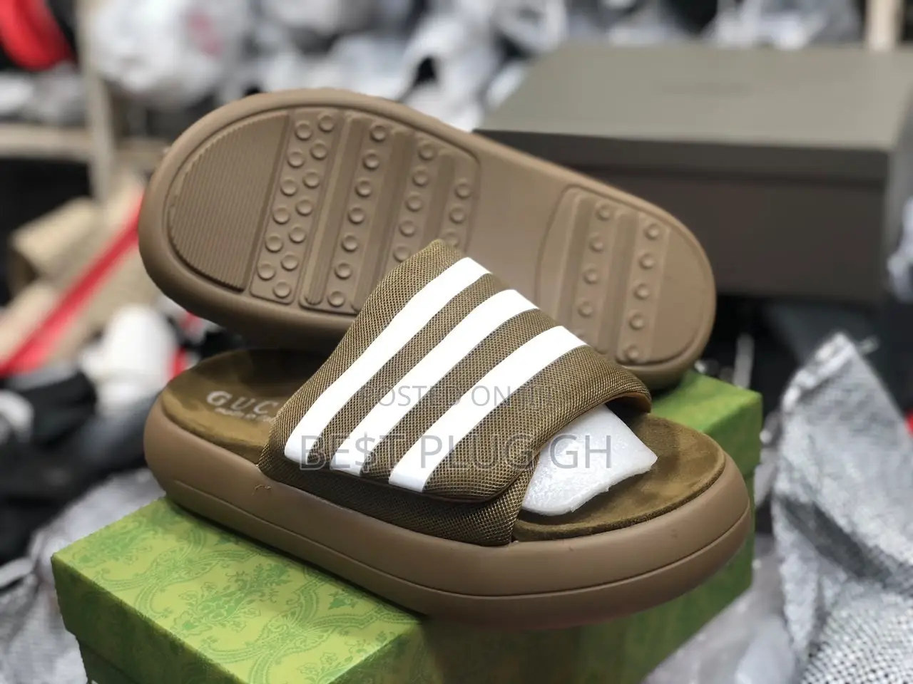 Adidas and Burbery Slippers